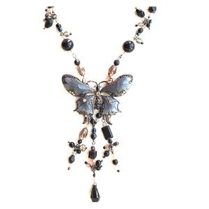 Costume Jewelry Gothic butterfly necklace